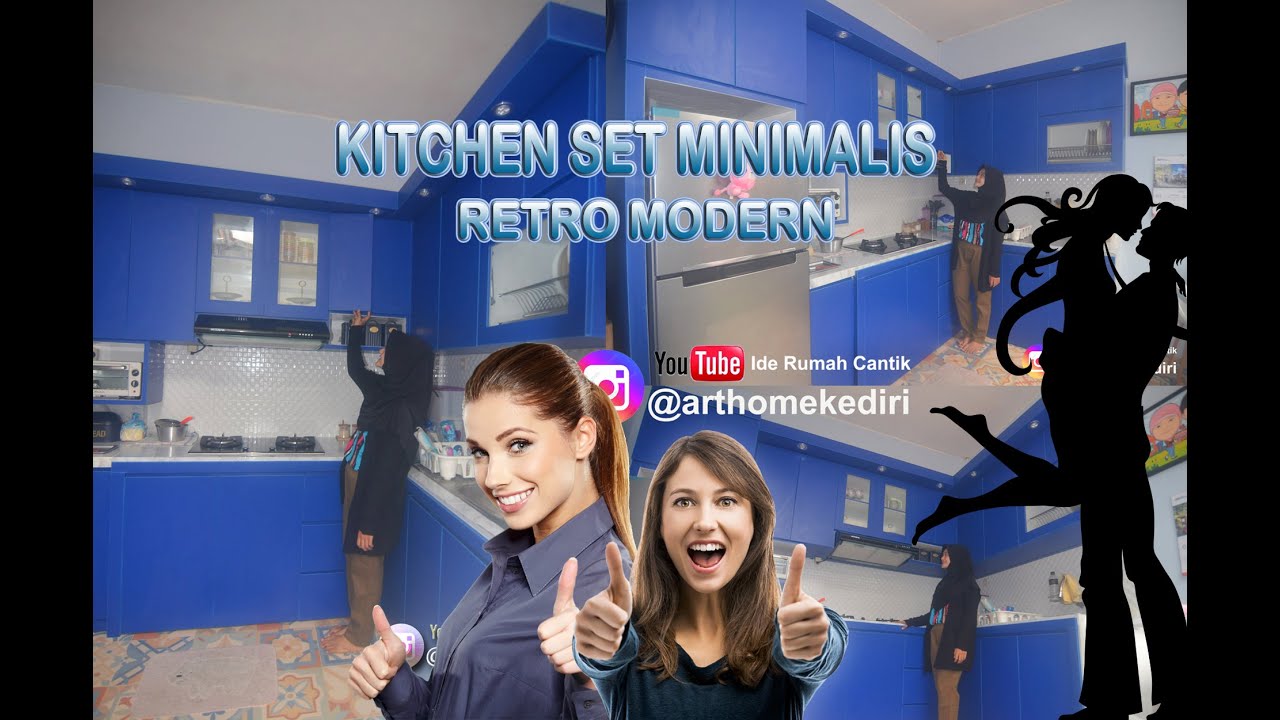 Kitchen set madiun  -  RETRO Modern Blue Dapur bunda makin CANTIK Artistik & menarik