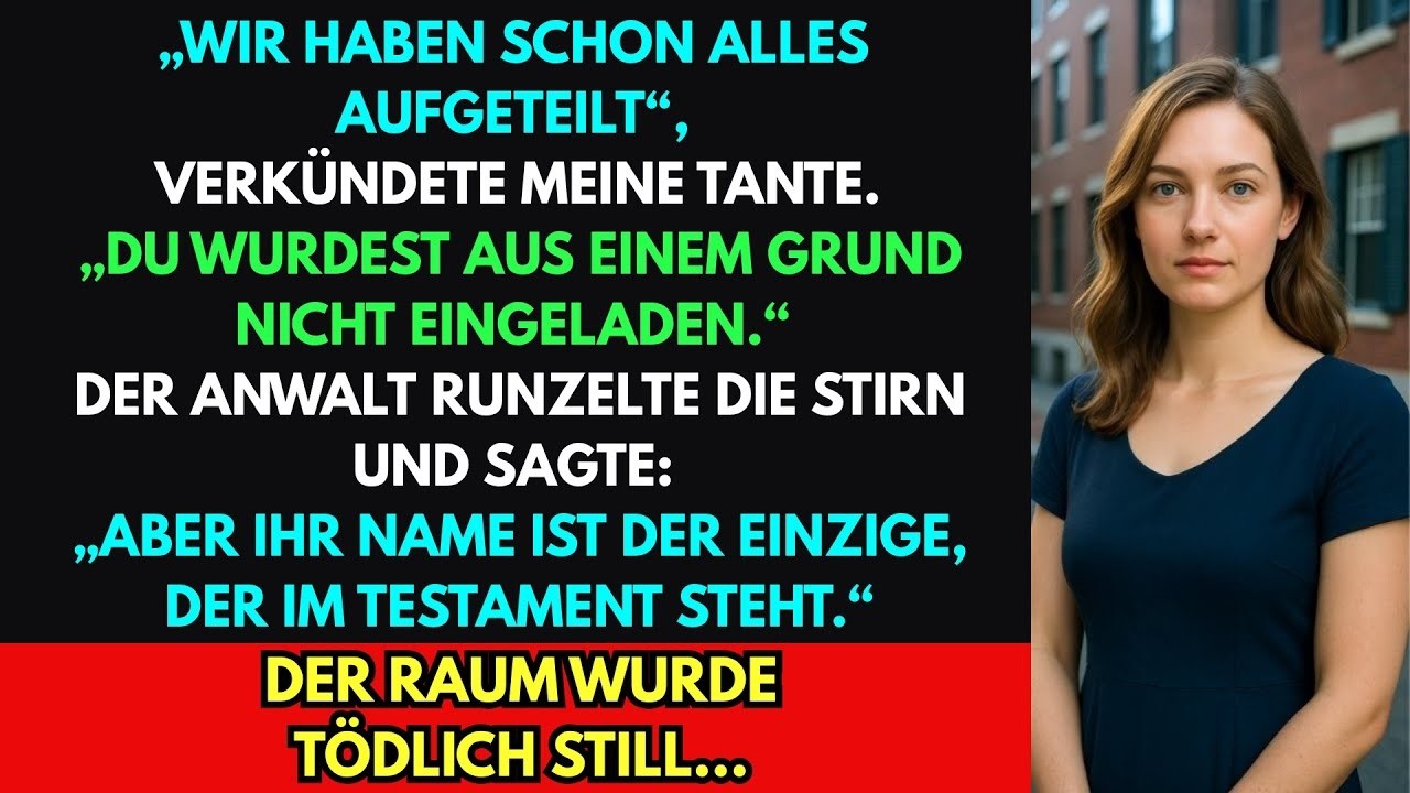 Meine Familie nannte mich undankbar & schloss mich von Omas Testamentverlesung aus–doch der Anwalt