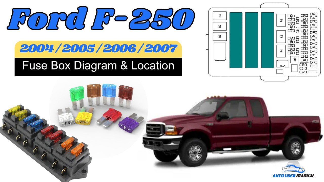 Fuse Box Location & Diagrams : Ford F-250 2004 / 2005 / 2006 / 2007 Owner's Manual