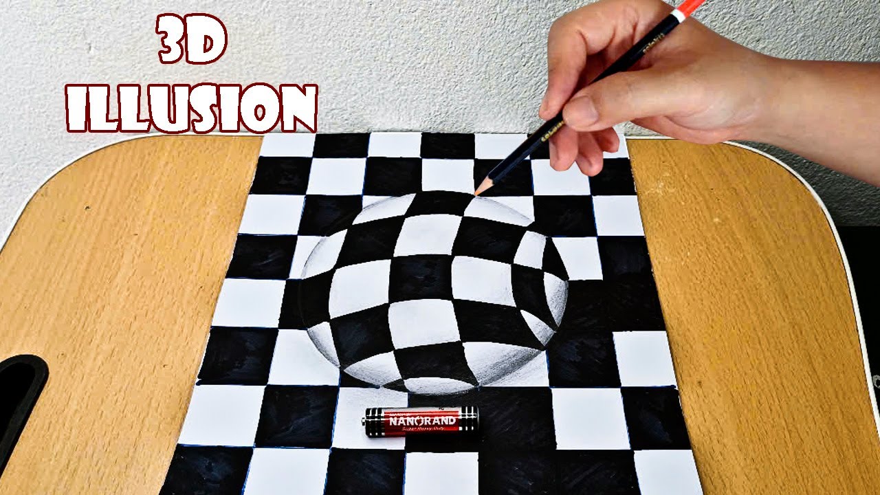 Draw 3D Ball on Paper Easy for Beginners
