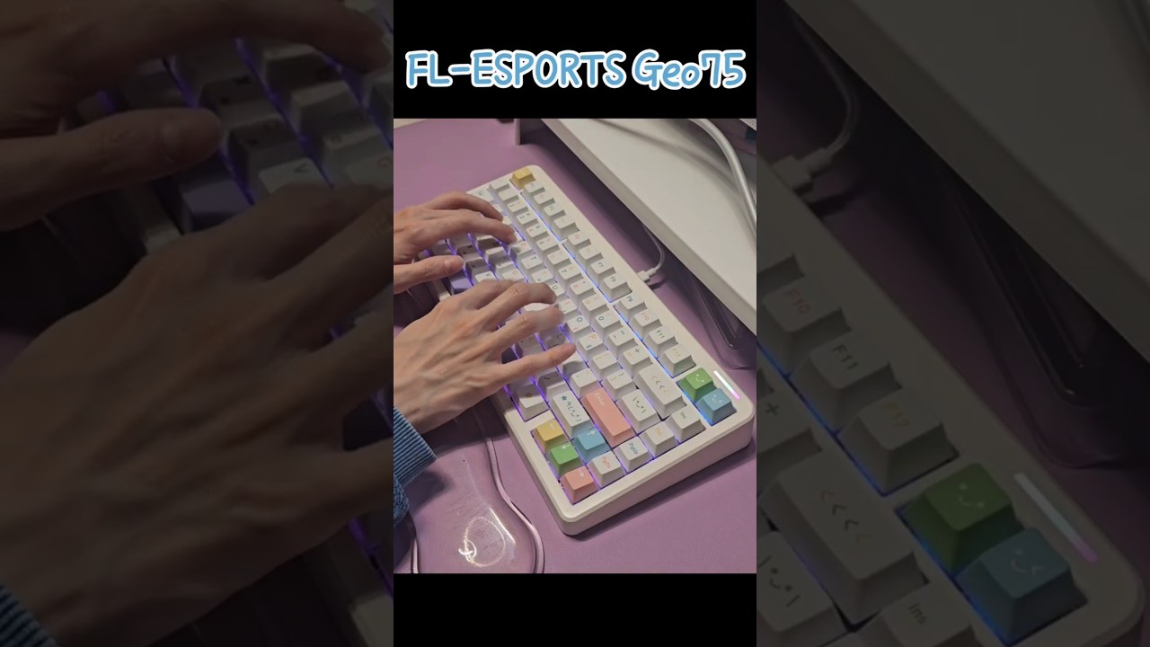알루미늄 키보드와 저소음 목새축의 조합🥰😍🤩 #keyboard #asmr #geo75 #typing #키캡 #키보드 #힐링 #FLESPORTS