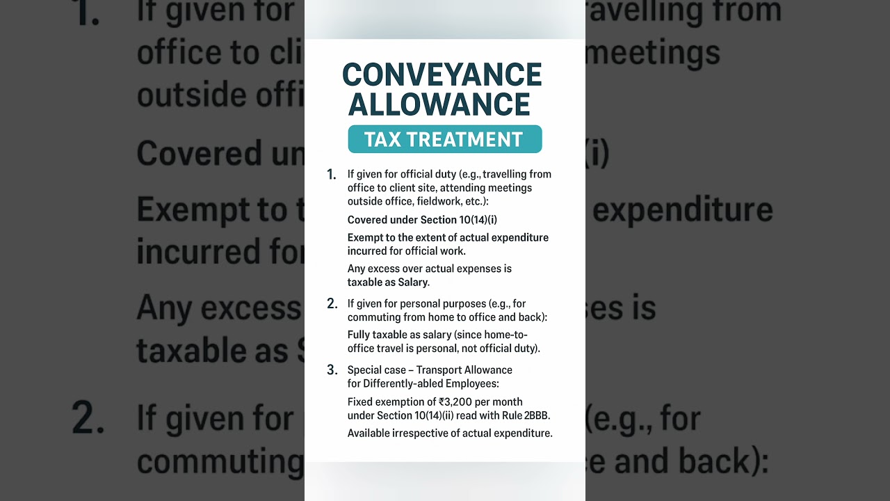 Conveyance Allowance: Tax Rules You NEED to Know!