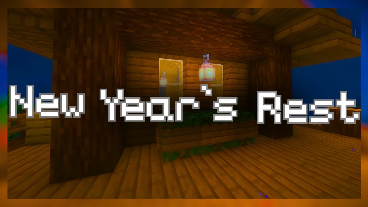 rain settles in… minecraft night sleep ambience(HAPPY NEW YEARS)