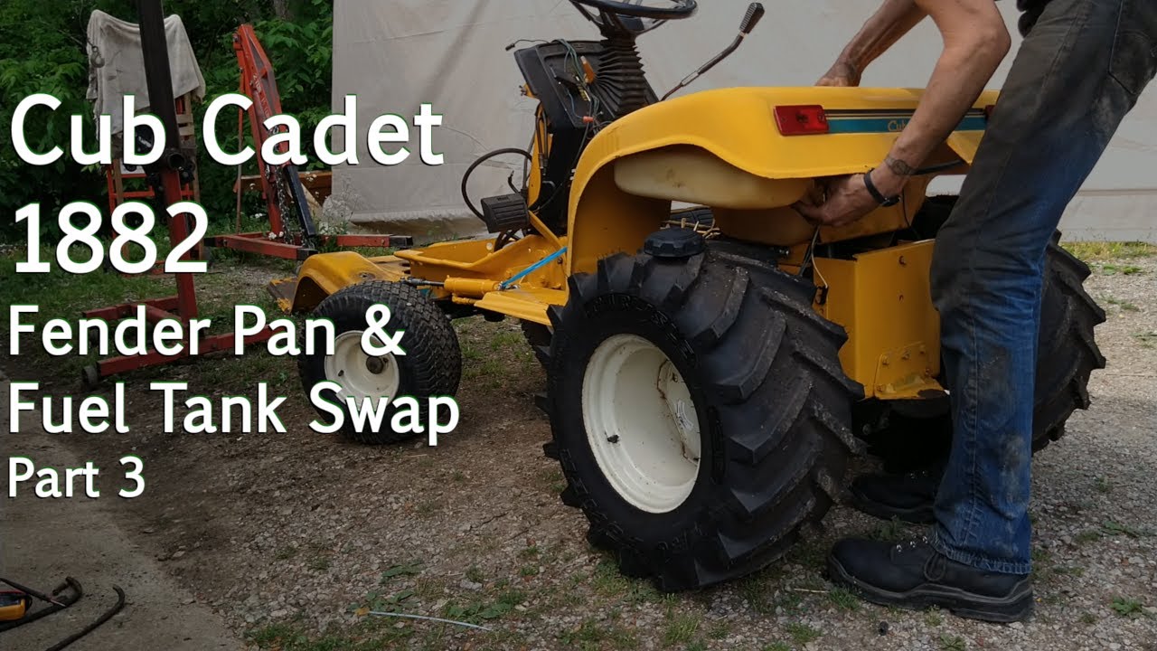 Часть 3: Замена щитка крыла и топливного бака Cub Cadet 1641 на 1882 – Проект реставрации Cub Cad...