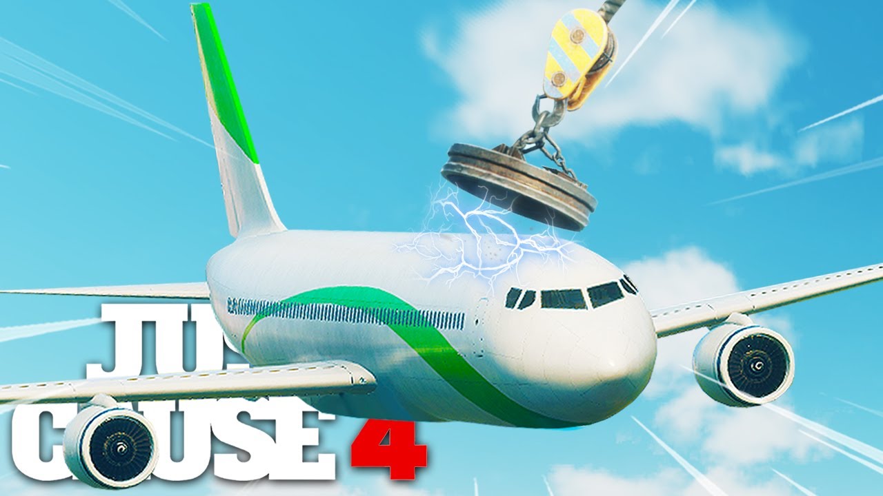 Just Cause 4 - CATCHING A PLANE WITH GIANT MAGNET!