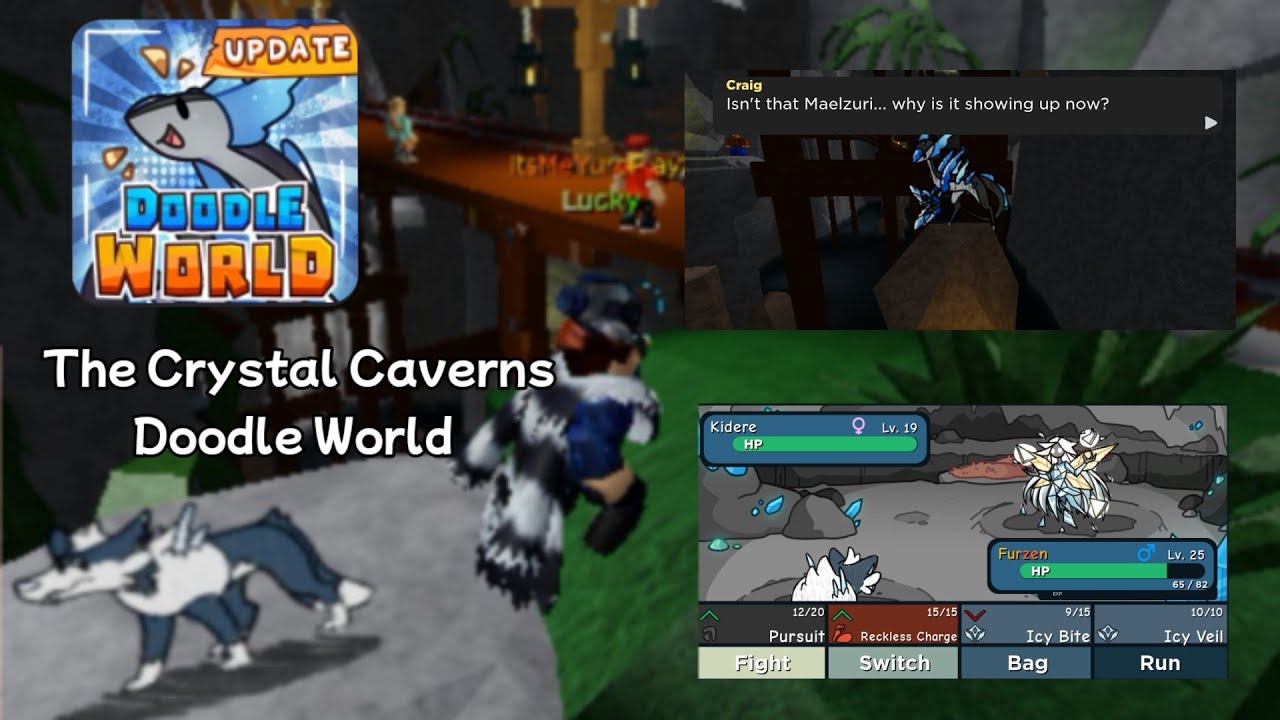 The Crystal Caverns | Doodle World | Roblox | GalaxyYuroPlayz | 4/24/2022