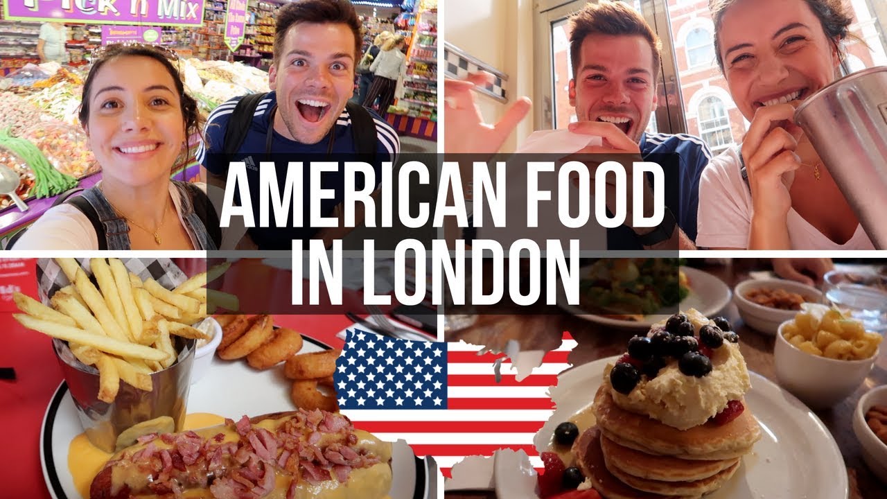 🇺🇸BRITISH TRY AMERICAN FOOD IN LONDON 🇬🇧
