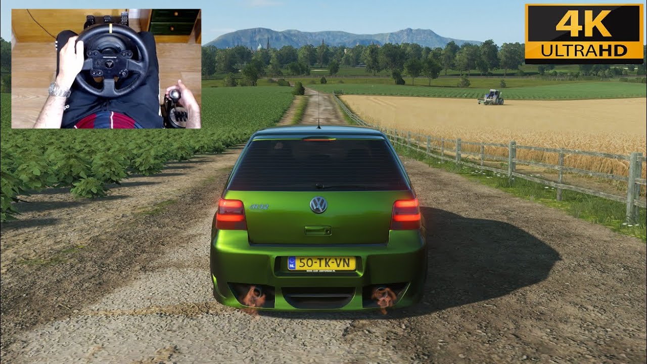 Forza Horizon 4 - VOLKSWAGEN GOLF MK4 R32 IBHERDESIGN - Test Drive with THRUSTMASTER TX + TH8A - 4K