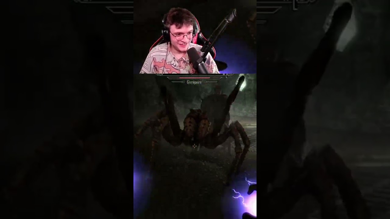 Arachnophobie.. again | #enguytv sur #Twitch #Enguy @enguytv #Skyrim #Arachnophobia