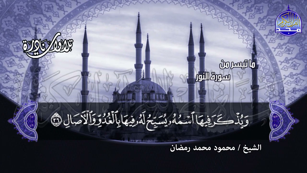 تلاوة إبداعية تخطت كل الحواجز | ما تيسر من سورة النور | الشيخ : محمود محمد رمضان