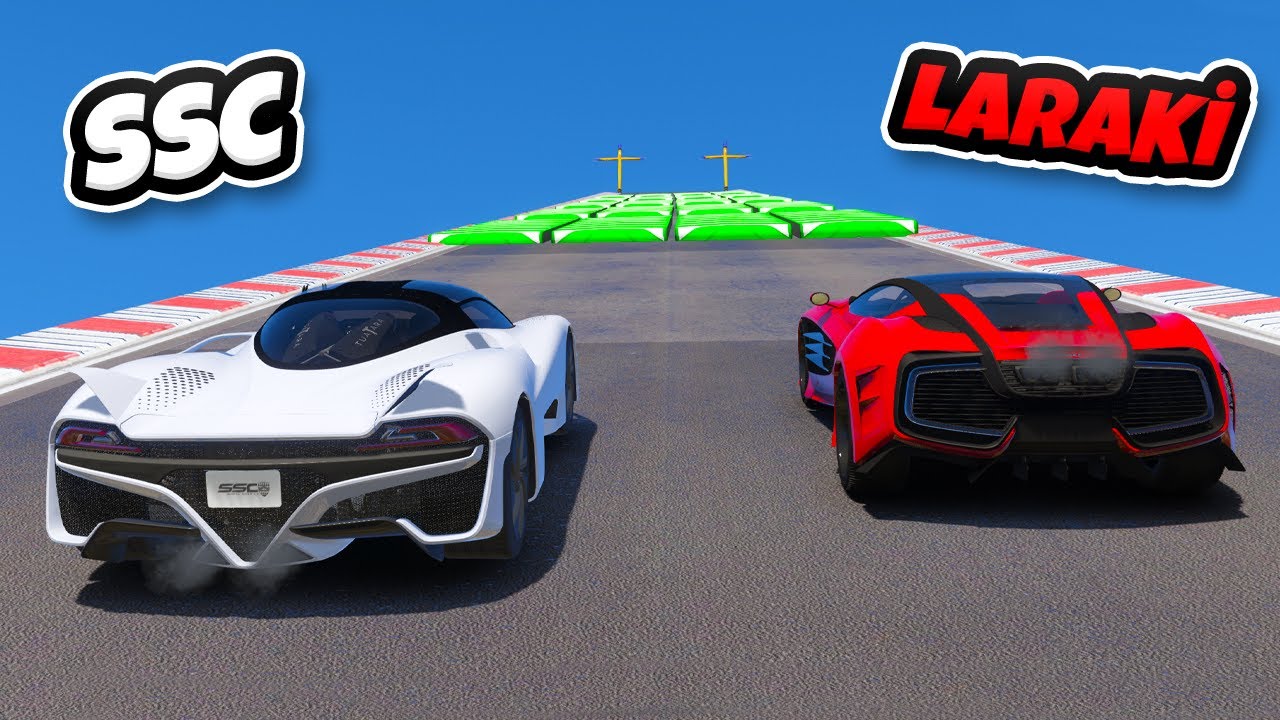 Şımarık Laraki vs SSC Arabalar 4 Farklı Uçma Parkurunda - GTA 5
