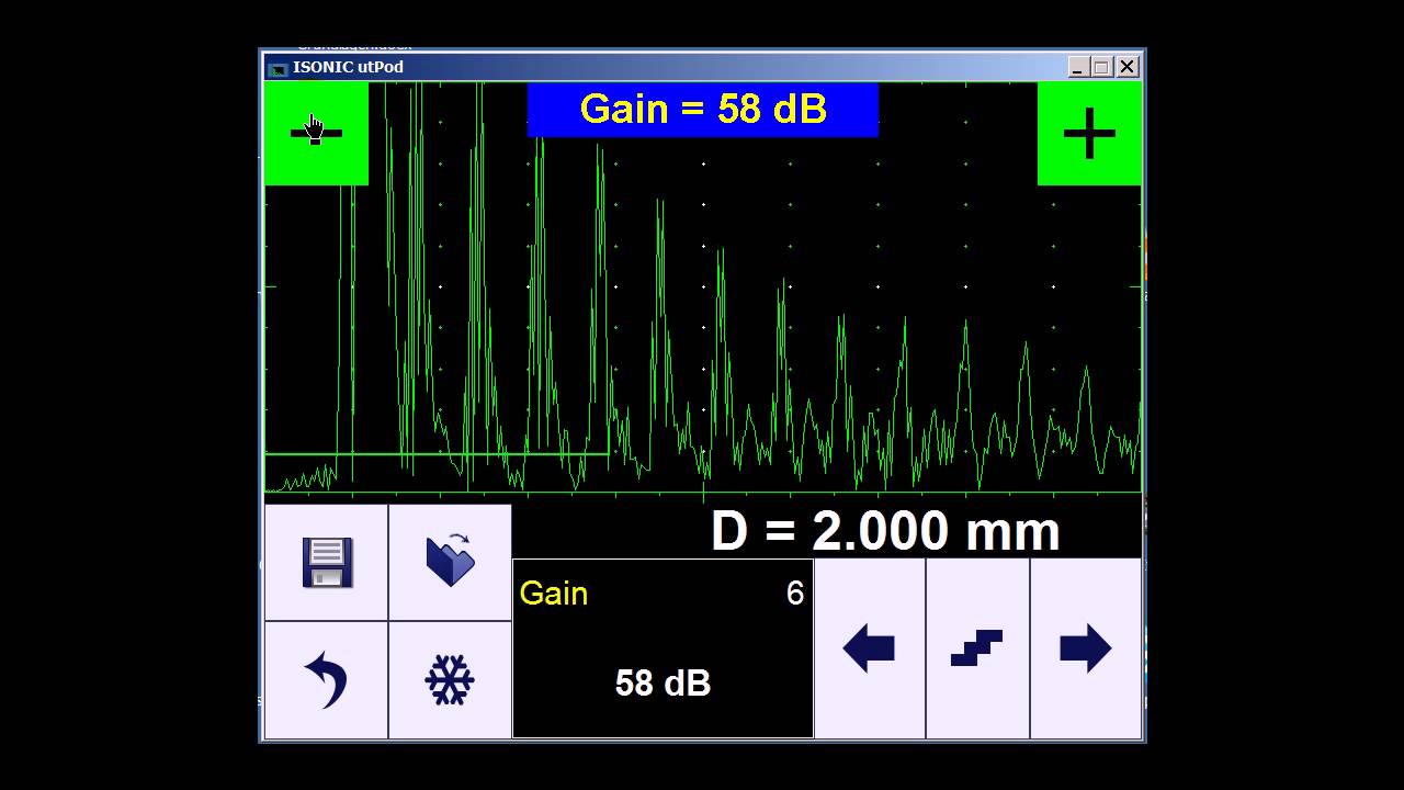 utPod - Precision Thickness Measurment -Calibration using a delay line probe