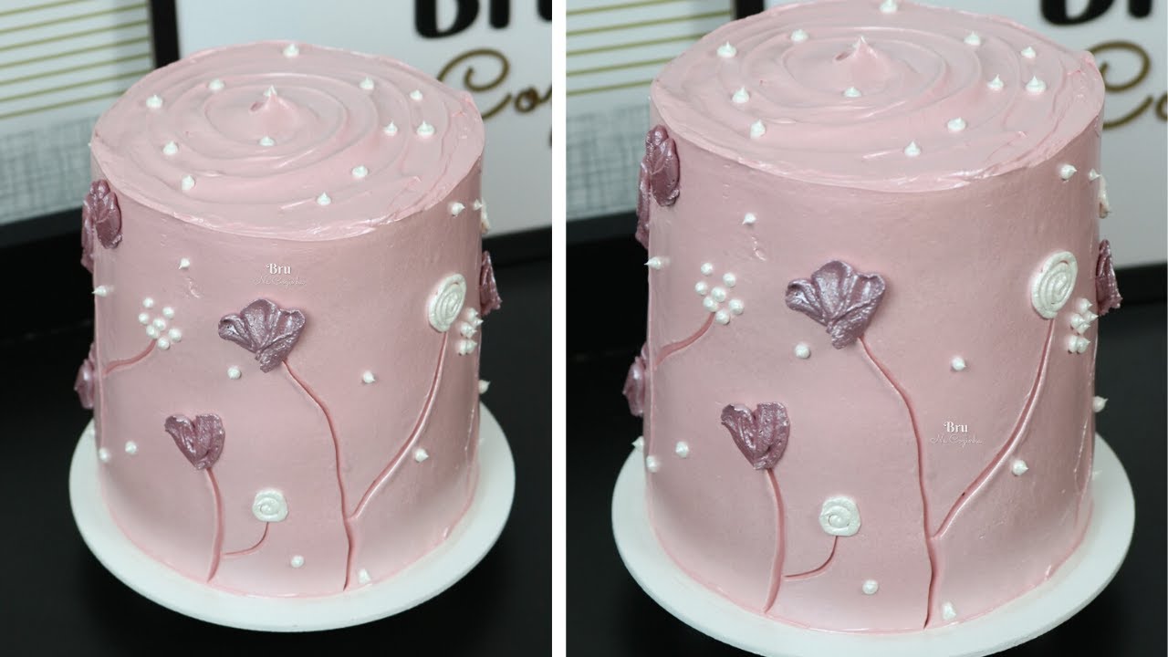 BOLO TENDÊNCIA - DECORAÇÃO DELICADA PEROLADA | Bru na Cozinha |