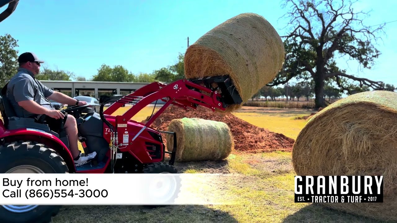 Can a TYM T25 pick up a full sized hay bale?