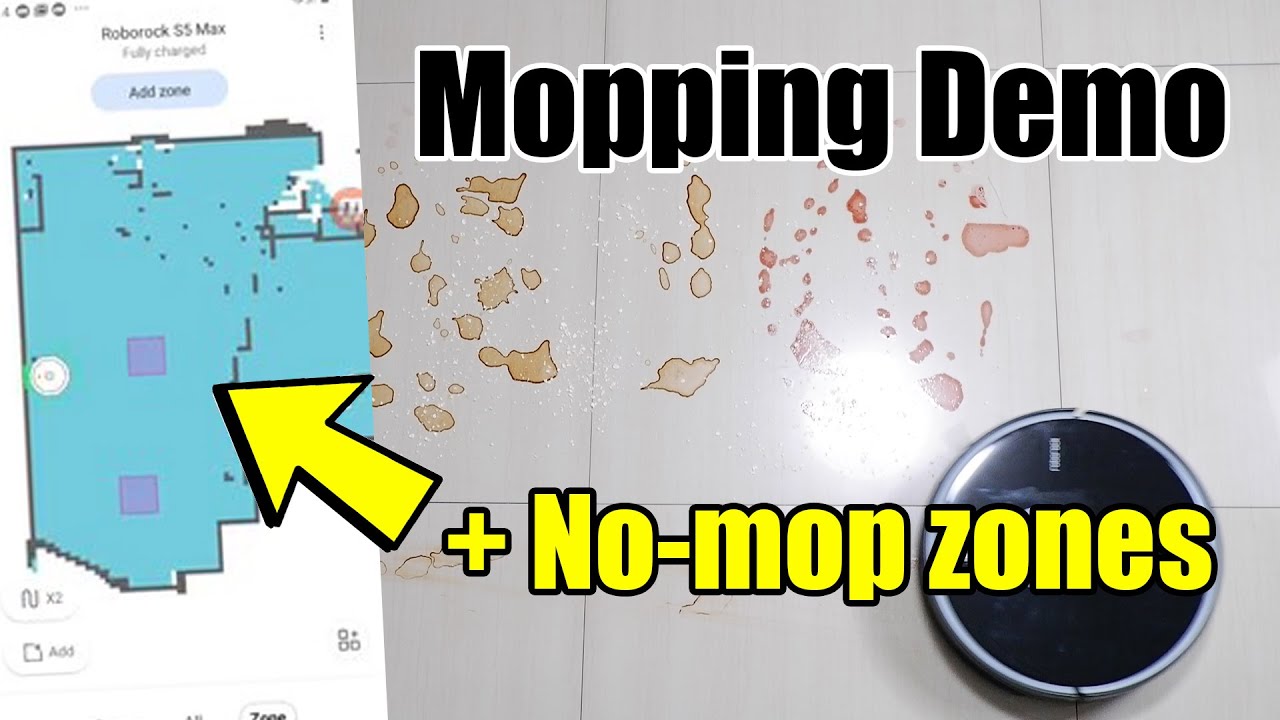 Roborock S5 Max Mopping Review and Demo (See the No-Mop Zones in Action)