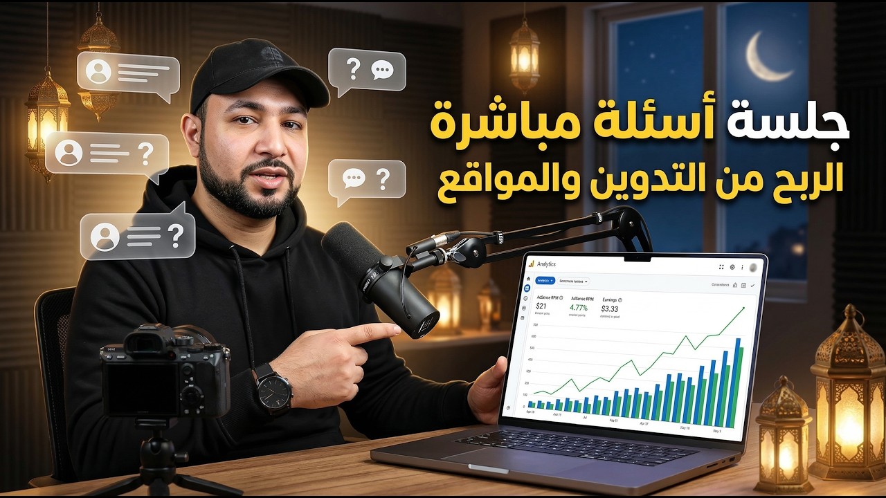 جلسة أسئلة مفتوحة عن التدوين والربح من المواقع (إجابات صريحة)