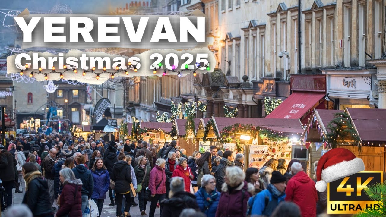 [4K] Walking Tour in Armenia 🇦🇲 Christmas is Here! 🎄Yerevan Holiday Season Crowds