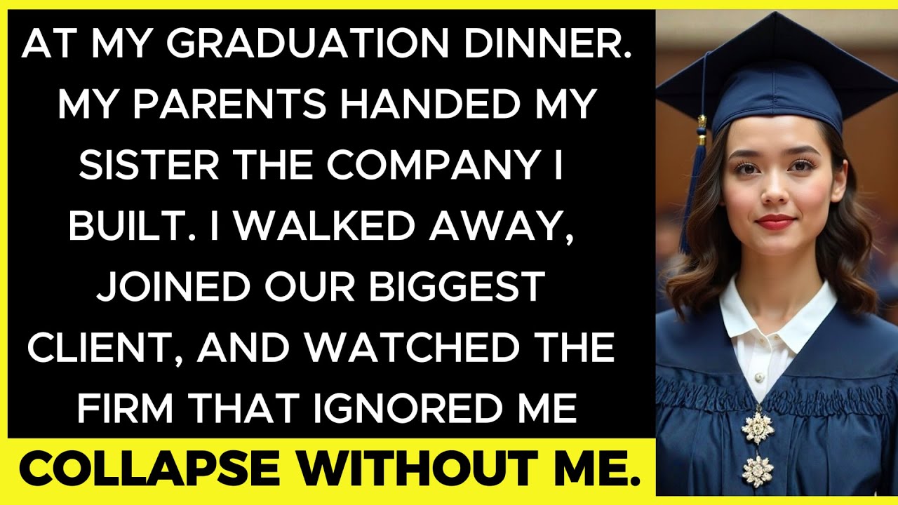 At My Graduation Dinner, My Parents Handed My Sister The Company I Built. I Walked Away,...