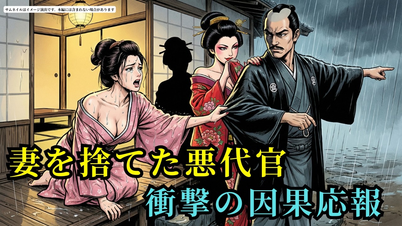 愛人を引き入れるため、正妻を追い出した悪徳代官。まさか追放した妻の正体が「領主の娘」だとは思いもしなかった(AIフィクション) | 野談 | 伝説 | 昔話 | 説話 | 民話