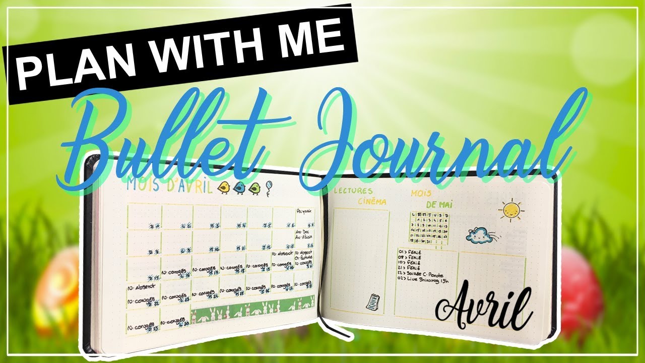 [Organisation] Plan with me Avril #2018 🐥 Bujo horizontal
