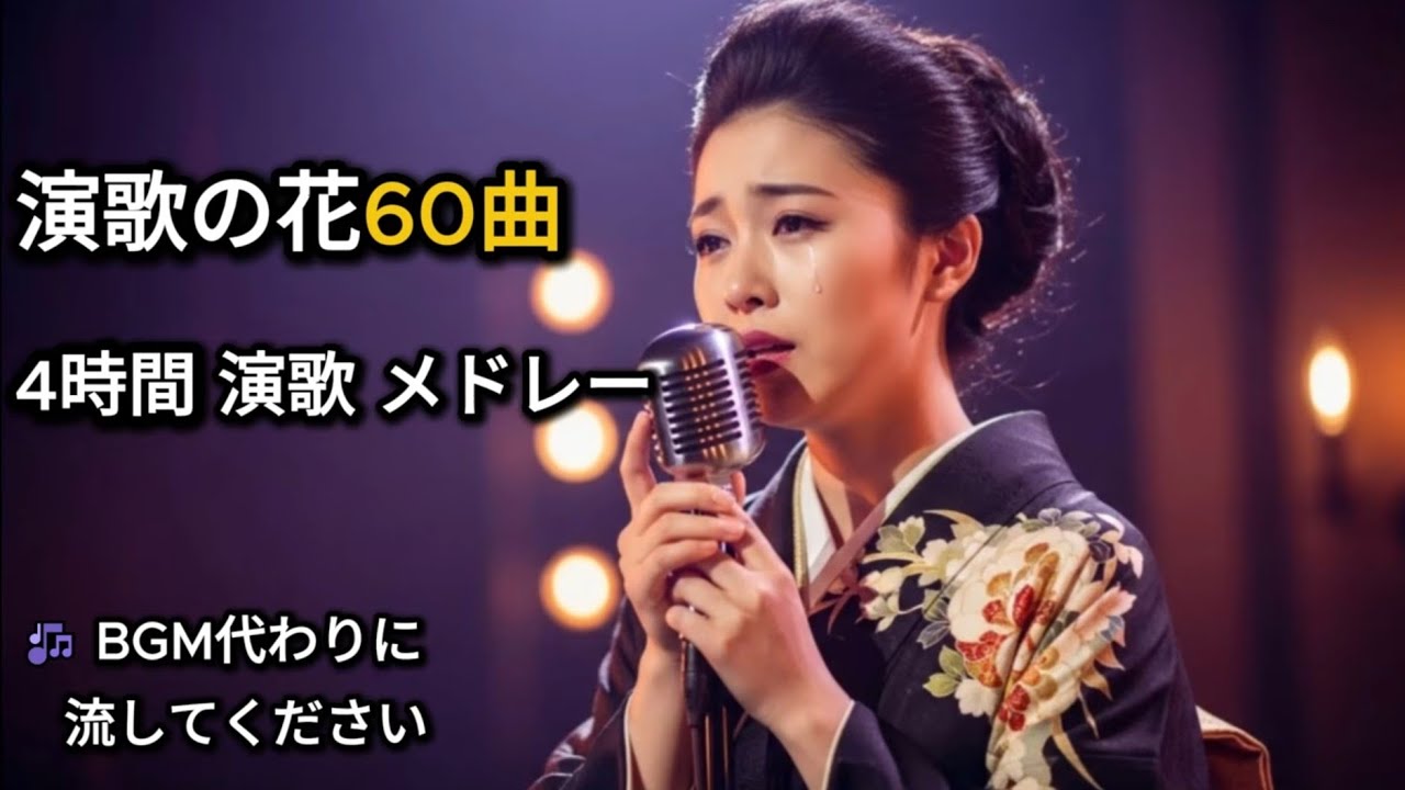 懐かしく心に響く女性演歌｜名曲60選 4時間メドレー