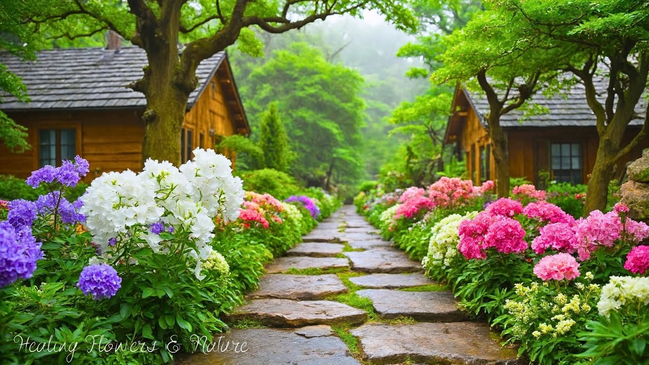 Peaceful Piano in the Flower Garden 🌸 Relaxing Healing Music for Stress Relief & Inner Peace