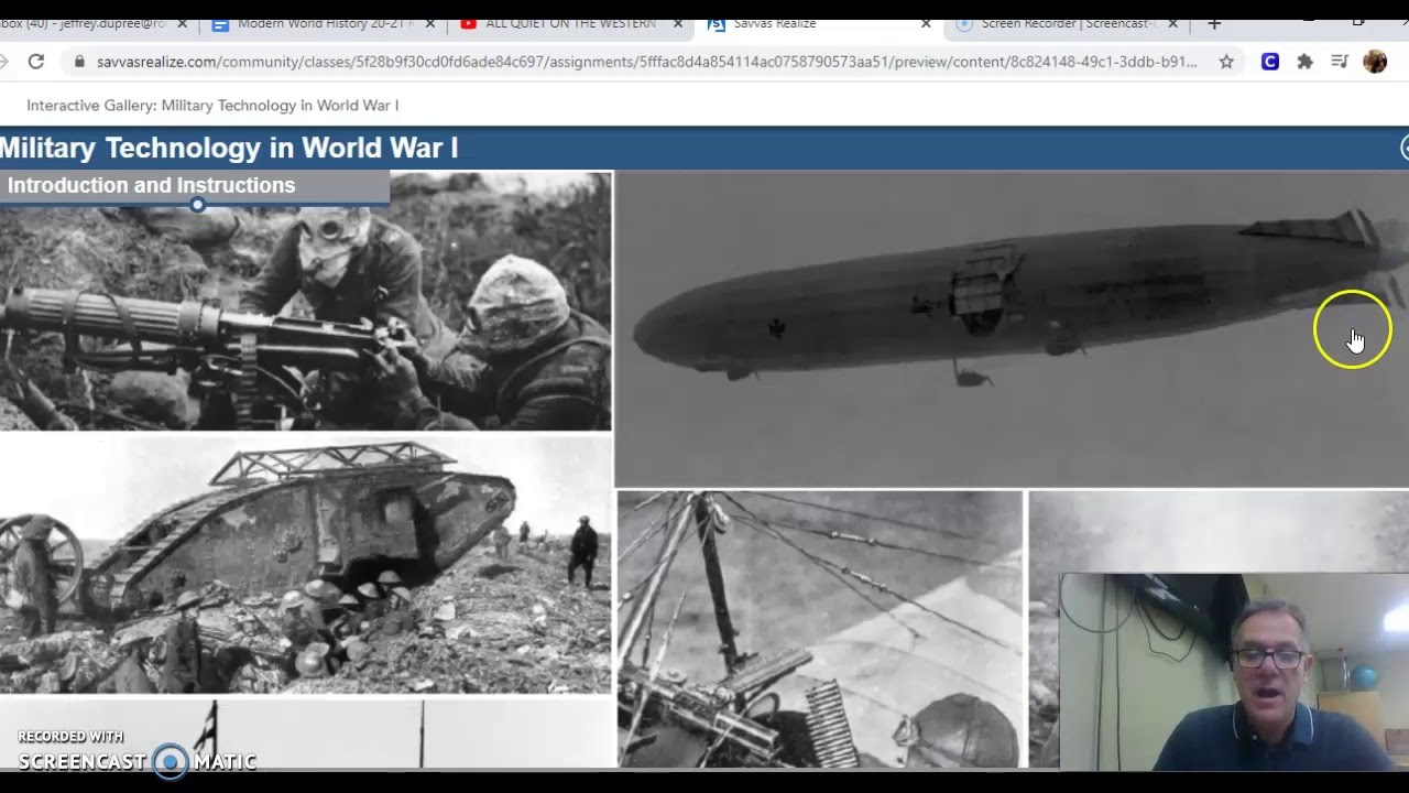 Impact of Battlefield Technology in WW I