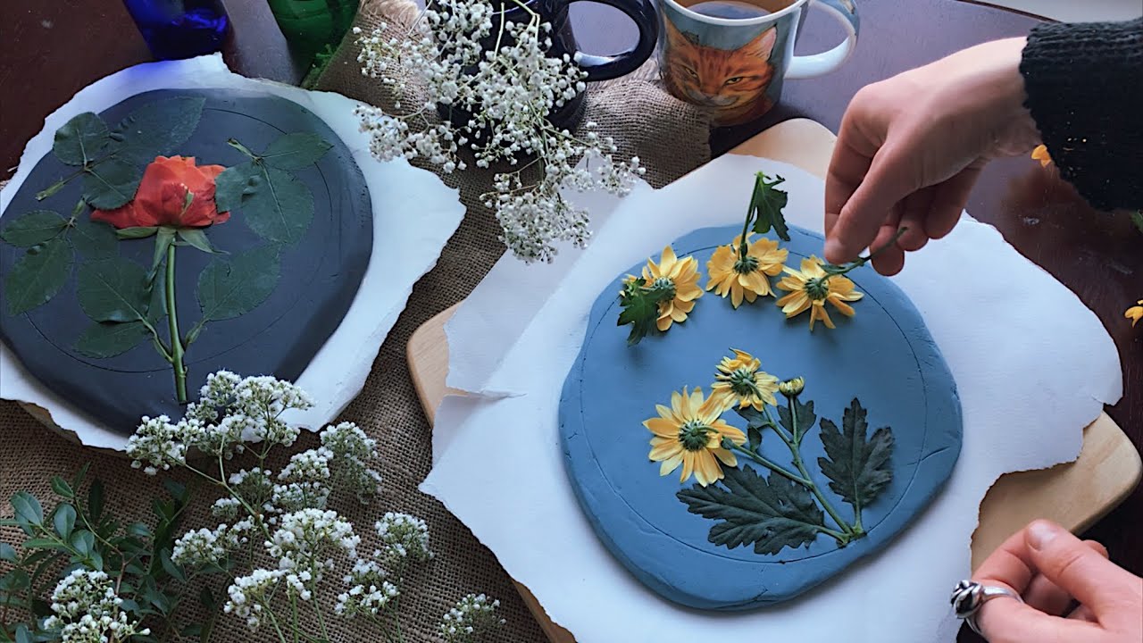 Relaxing Art Therapy 🌿 making ceramics at home without a kiln