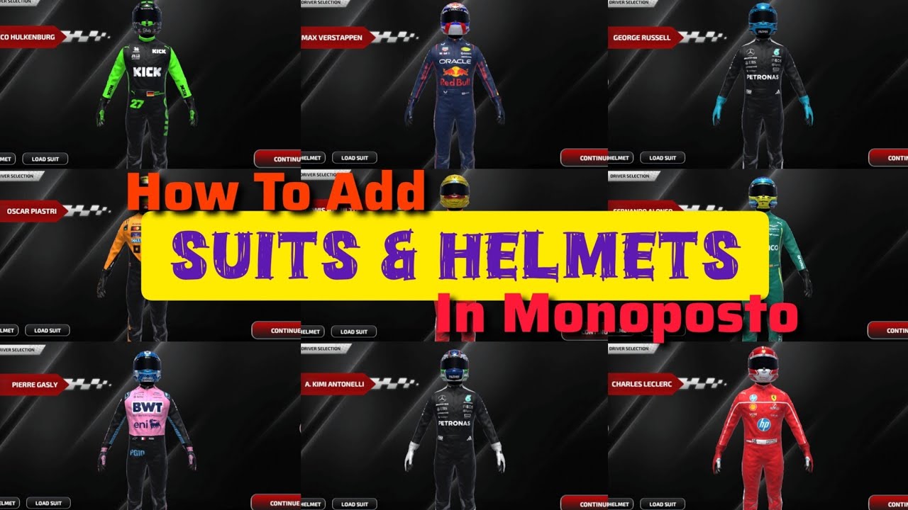 How To Add Suits And Helmets In Monoposto 🏎️ | How To Add Drivers In Monoposto 🤔 | Monoposto 2025