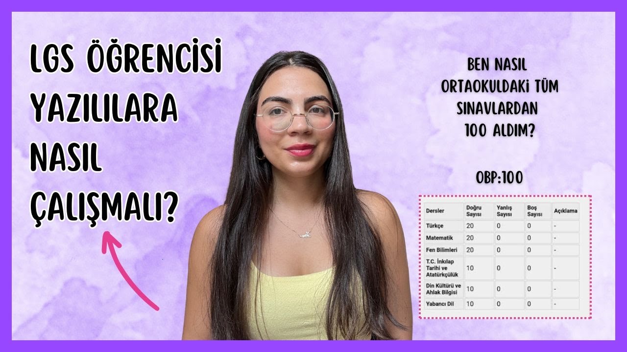 Tüm Yazılılardan 100 Almamı Sağlayan Yöntemi Açıkladım! Derece Öğrencisinin Tekniği… #lgs #lgs2026 