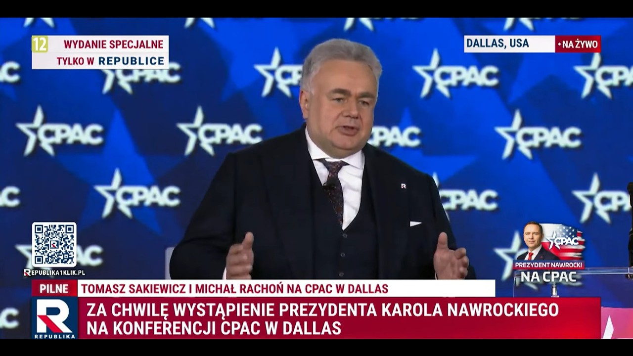 Sakiewicz na CPAC 2026: od czas&oacute;w, kiedy powstały Stany Zjednoczone, jesteśmy w UNII SERC!