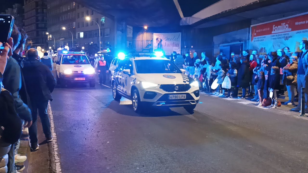 Cabalgata de Reyes A Coruña | Protección Civil y Policía Local Coruña