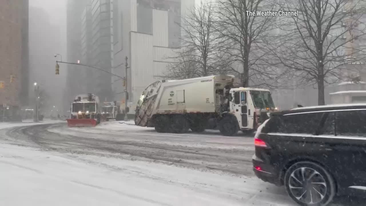 Ice, snow brings NYC to a standstill
