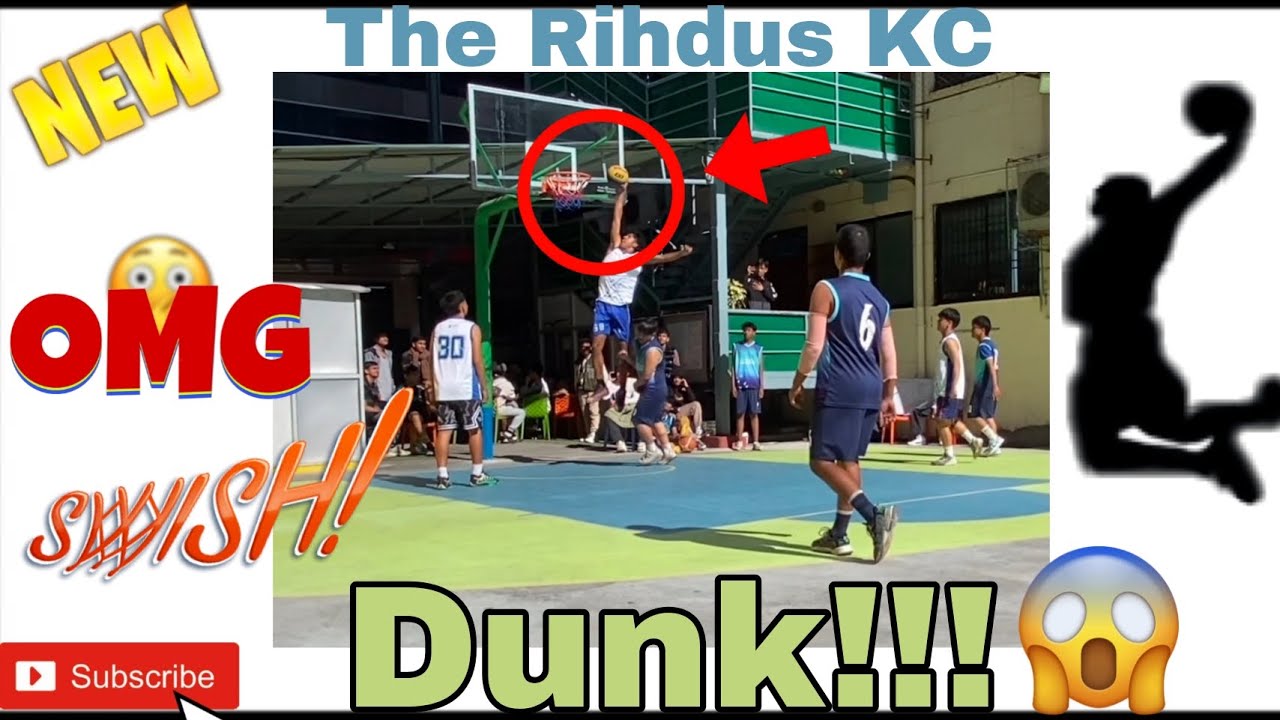 Dunk in high school game?in nepal?? || The Rihdus KC with the Dunk ||
