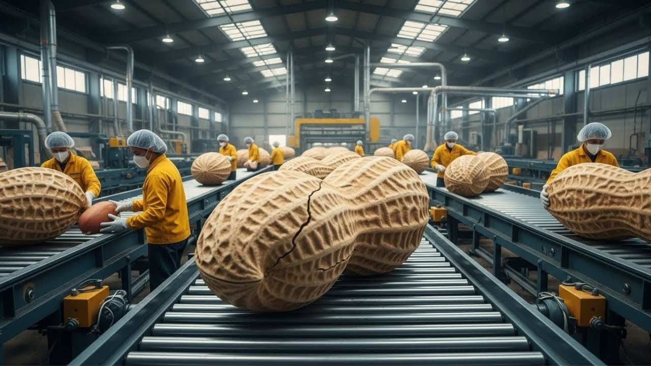 Inside a Modern Peanut Processing Plant: From Raw Peanuts to High-End Snacks (Full Process)