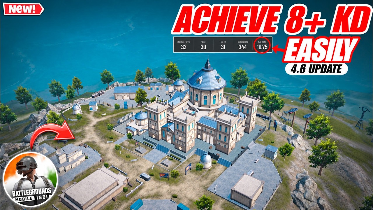 How To Get 8+ KD/FD In BGMI 4.6 Update😍| Safe Locations | Free Finish Tricks | Game Sense Tips!