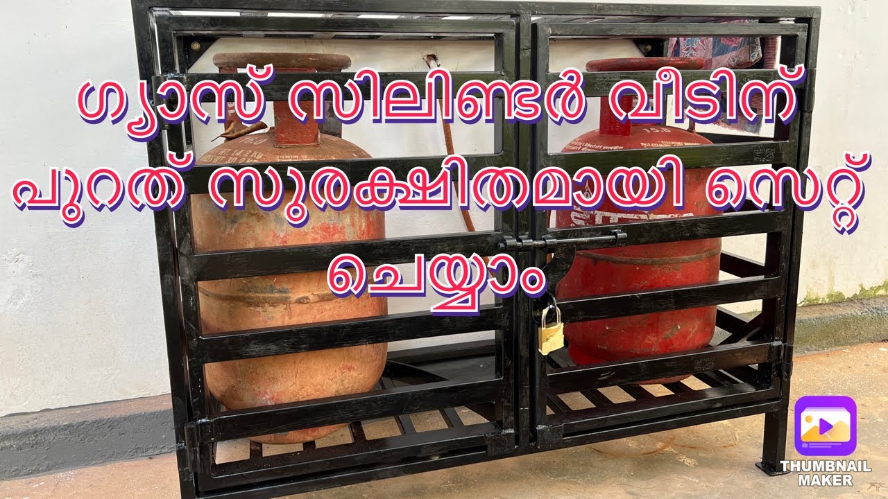 How To Install Gas Cylinder Outside / Gas cylinder outside fitting / Gas cylinder Cage