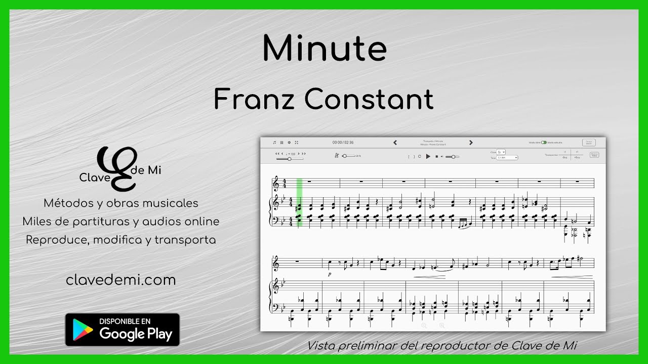 MINUTE - Franz Constant [🟢 Nivel 1] PLAY ALONG (Trompeta)