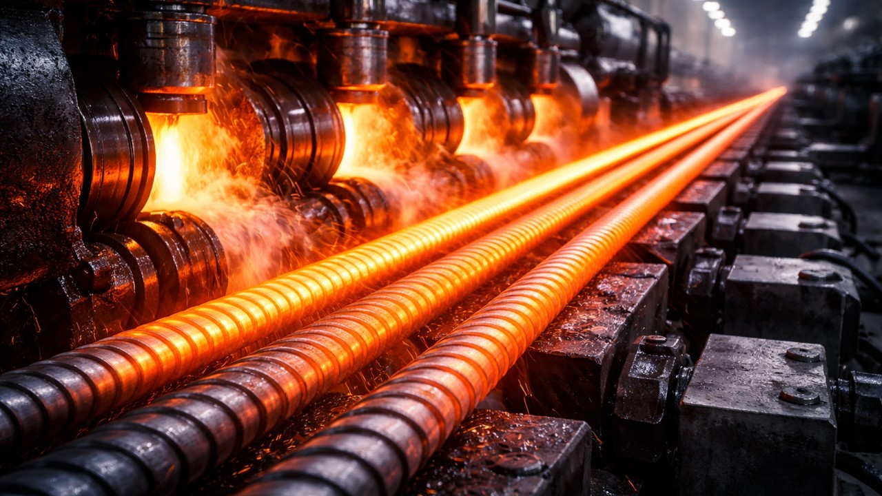 Rebar Steel Manufacturing Process in a Rolling Mill | Inside a Modern Steel Plant