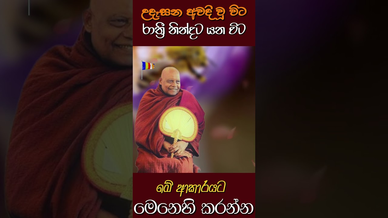 උදෑසන අවදි වූ විට,රාත්‍රී නින්දට යන විට මේ ආකාරයට මෙනෙහි කරන්න | #nauyane_ariyadhamma_thero #shorts