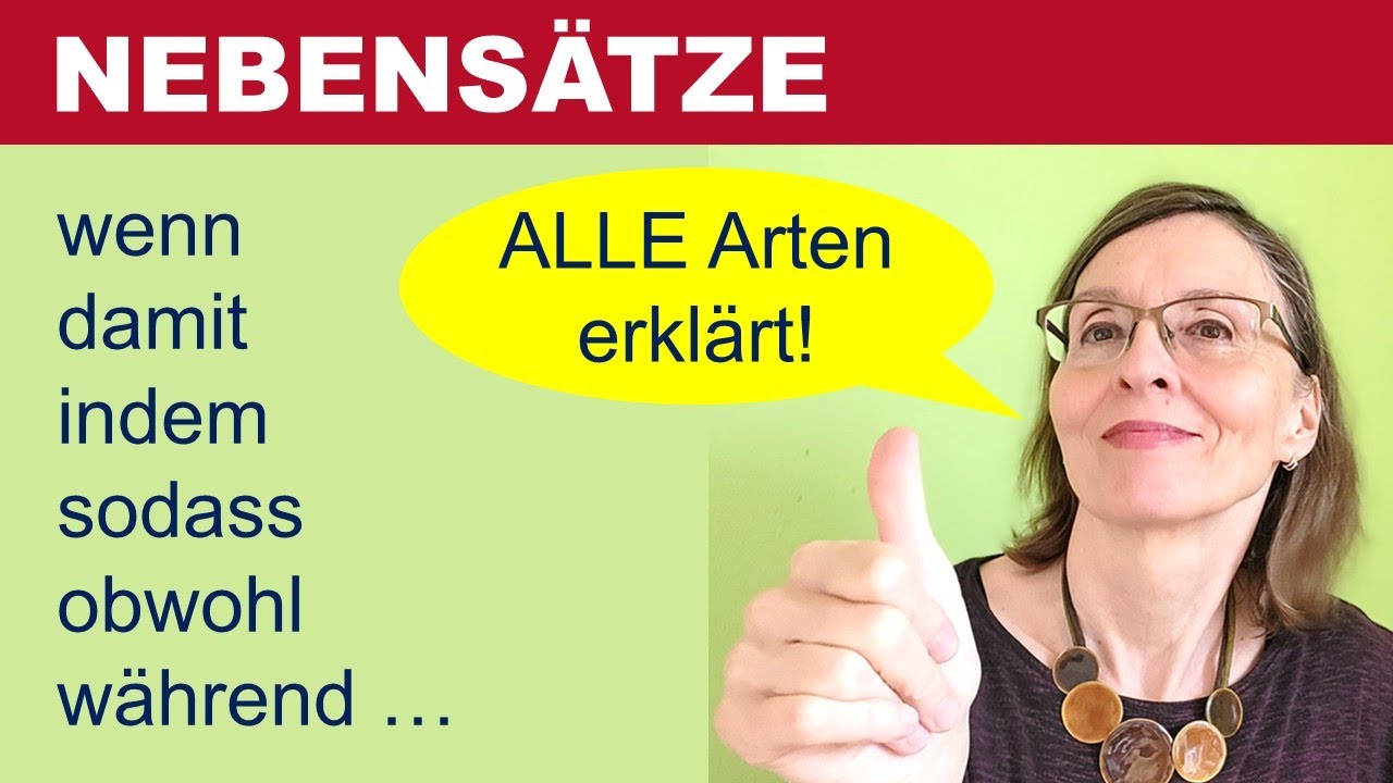 Warum NEBENSÄTZE? - ALLE Arten einfach erklärt (Deutsch B1-C1)