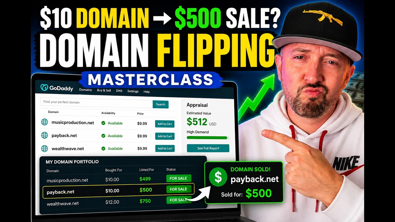 How To Flip Domains For Profit? | Complete A-Z Domain Flipping Masterclass #domainflipping