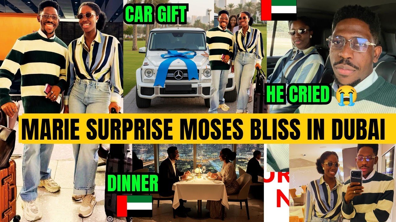 Moses Bliss Wife Marie Surprise Him in Dubai With $500M G-WAGON MERCEDES Benz & Gifts - He Cried 😭♥️