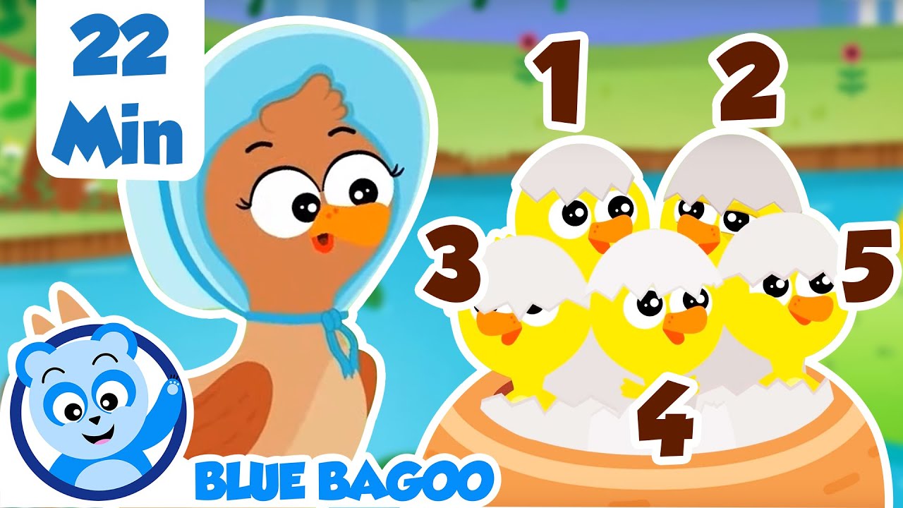 Five Little Ducks and More  | Blue Bagoo Compilation | English Nursery Rhymes & Kids Songs