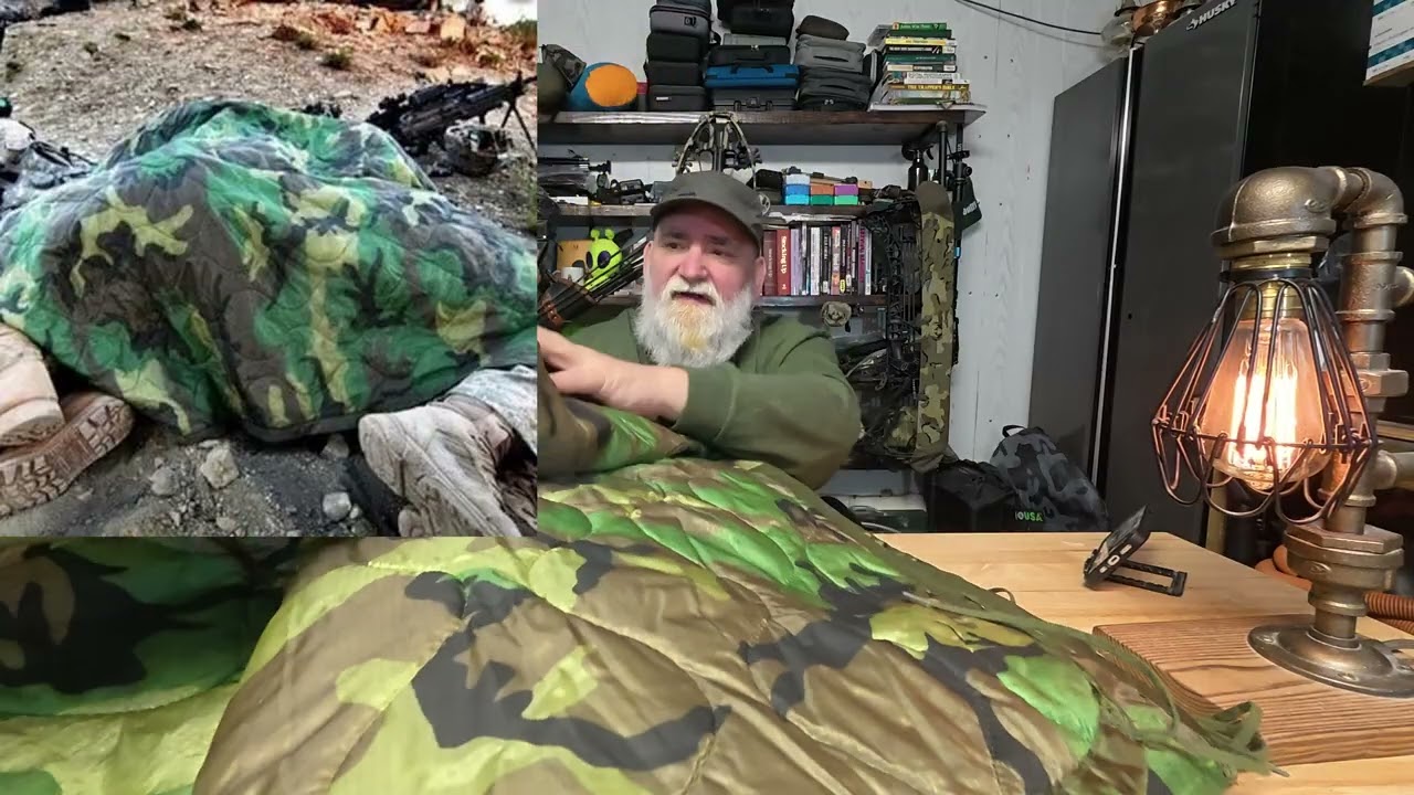 Оригинальные американские армейские подкладки для пончо Woodland Camo