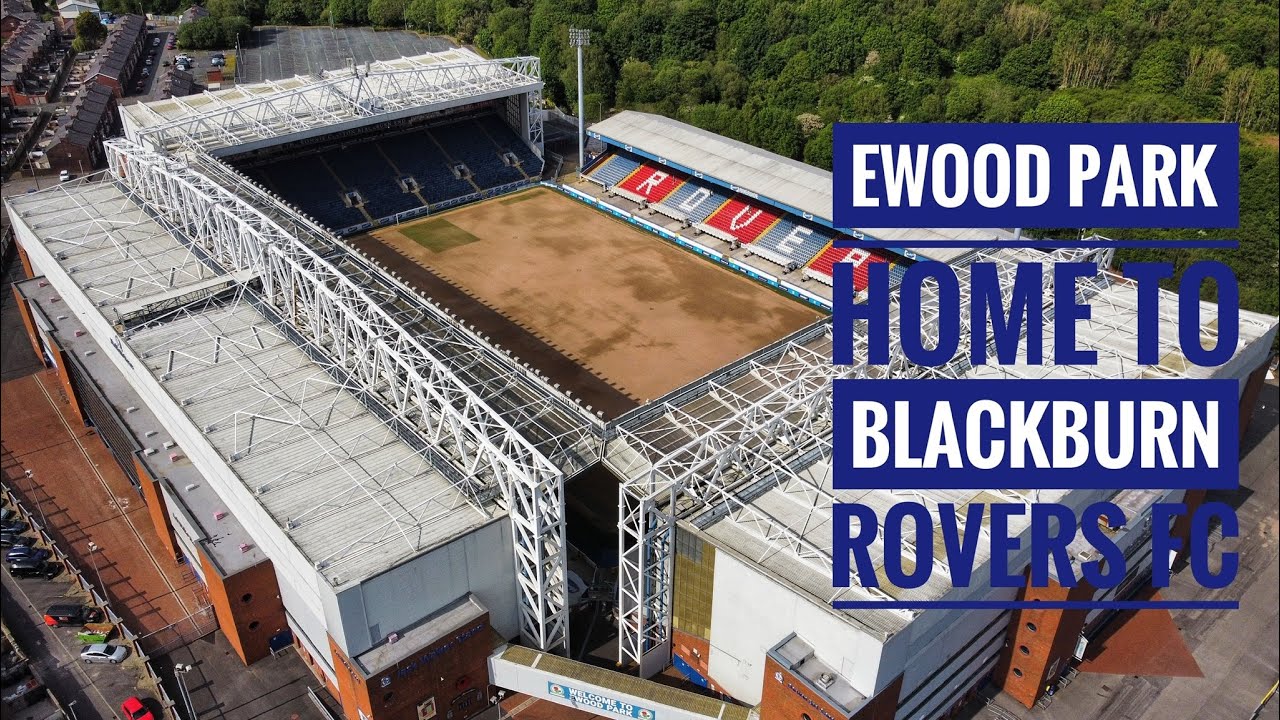 Ewood Park home of Blackburn Rovers FC - drones view