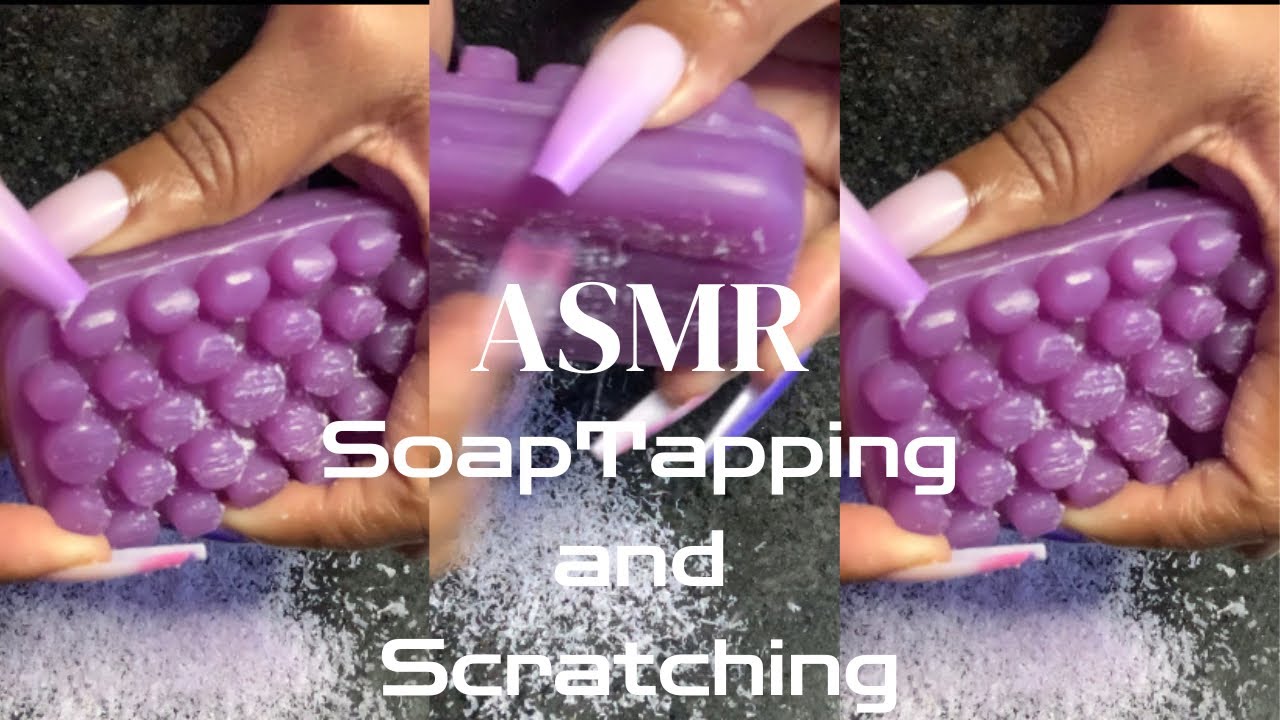 ASMR Scratching and Tapping on Textured Soap; Relaxing Soap Scratching & Tapping Sounds