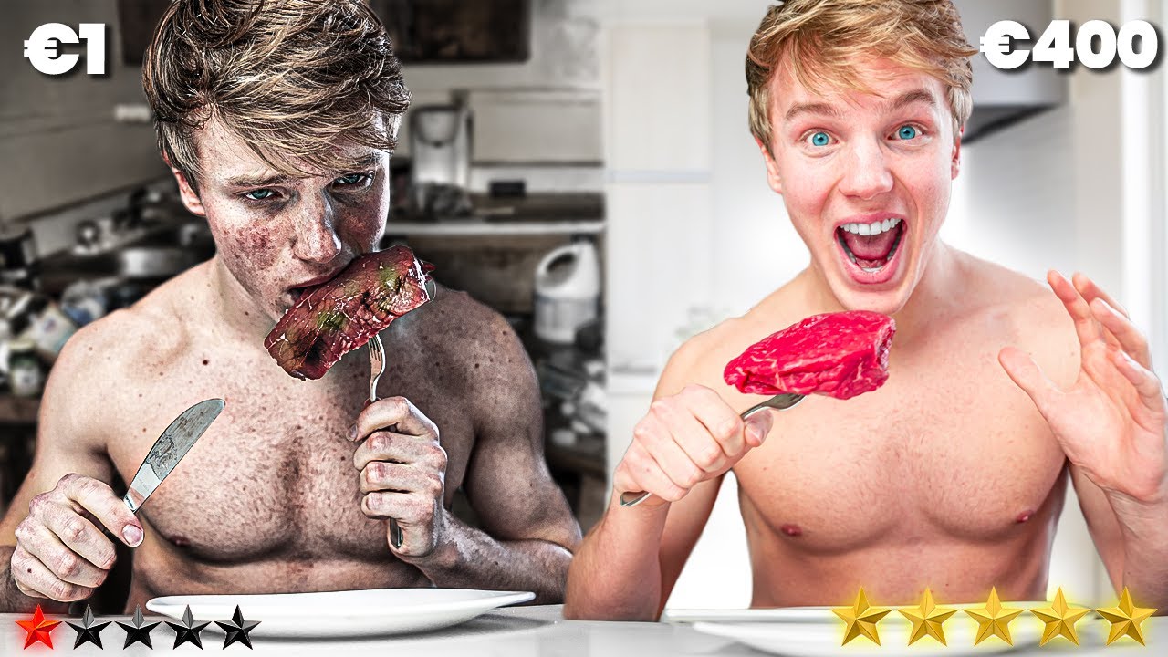 Ik At Een &euro;1 VS. &euro;400 Biefstuk!