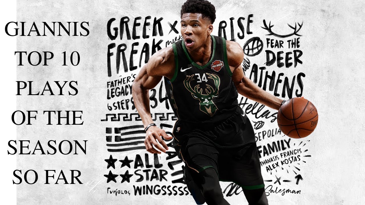 Giannis Antetokounmpo top 10 plays for Milwaukee Bucks nba season 2018/19 so far