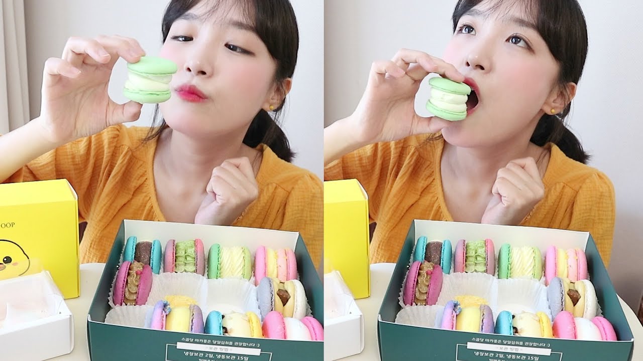 스쿱당 마카롱 먹방 _ 더스쿱님의 디저트💛귀여운 뚱카롱 :D